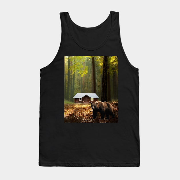 Beautiful Bear Tank Top by Joelartdesigns